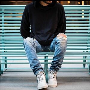 Agolde x A$AP Ferg• NWT Taper Slim Distressed Jeans in H-Town Size 32